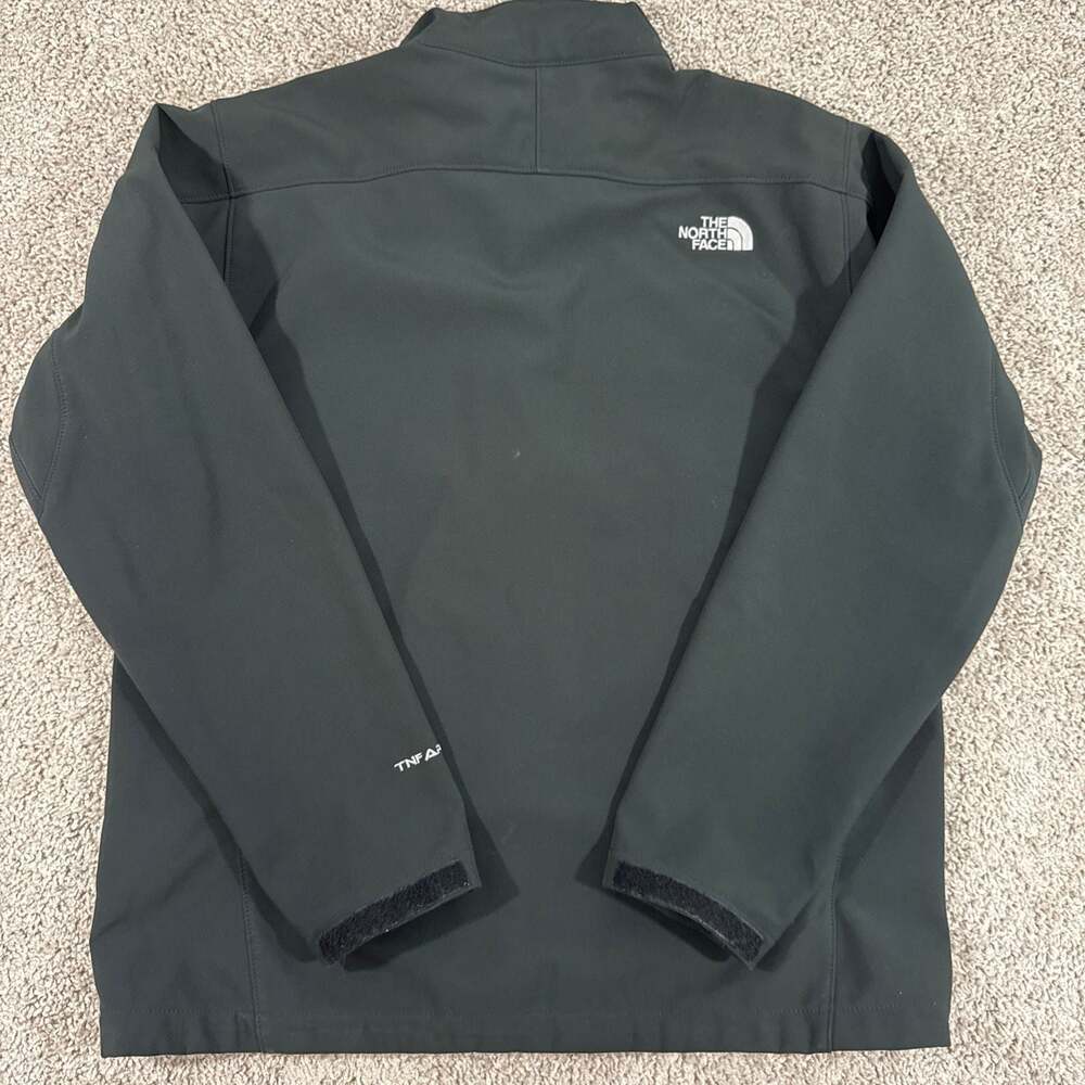 The North Face Apex Softshell Jacket Mens Large Black Windwall Stretch Coat‎ EUC - Picture 2 of 9